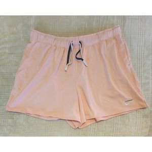 Nike Fleece Shorts Peach Mid Rise Gym Training Comfy Work Out Plus Size 2X.